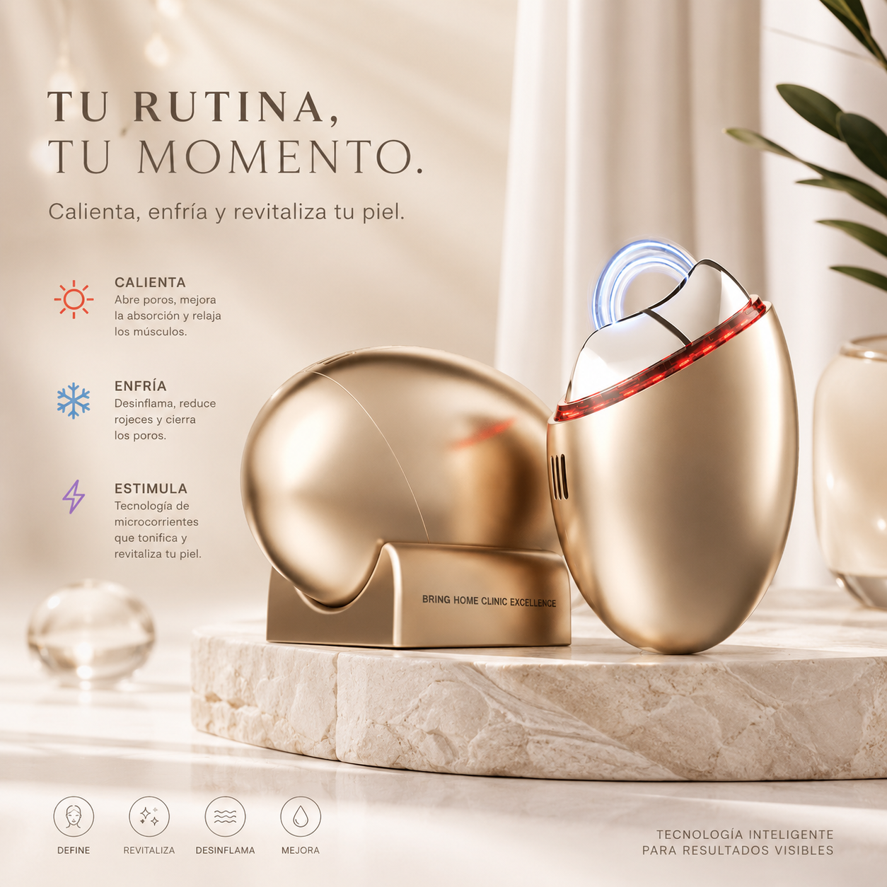 Lumi Gua Sha 7™ - Dispositivo Facial 7 en 1 · Microcorriente, LED y Crioterapia