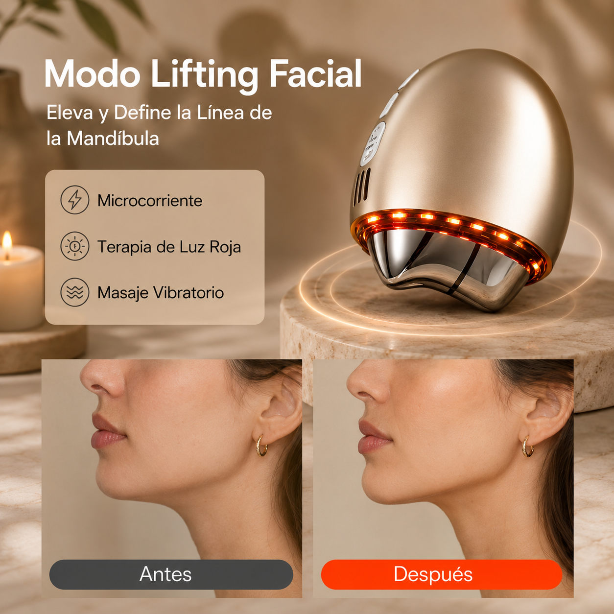 Lumi Gua Sha 7™ - Dispositivo Facial 7 en 1 · Microcorriente, LED y Crioterapia