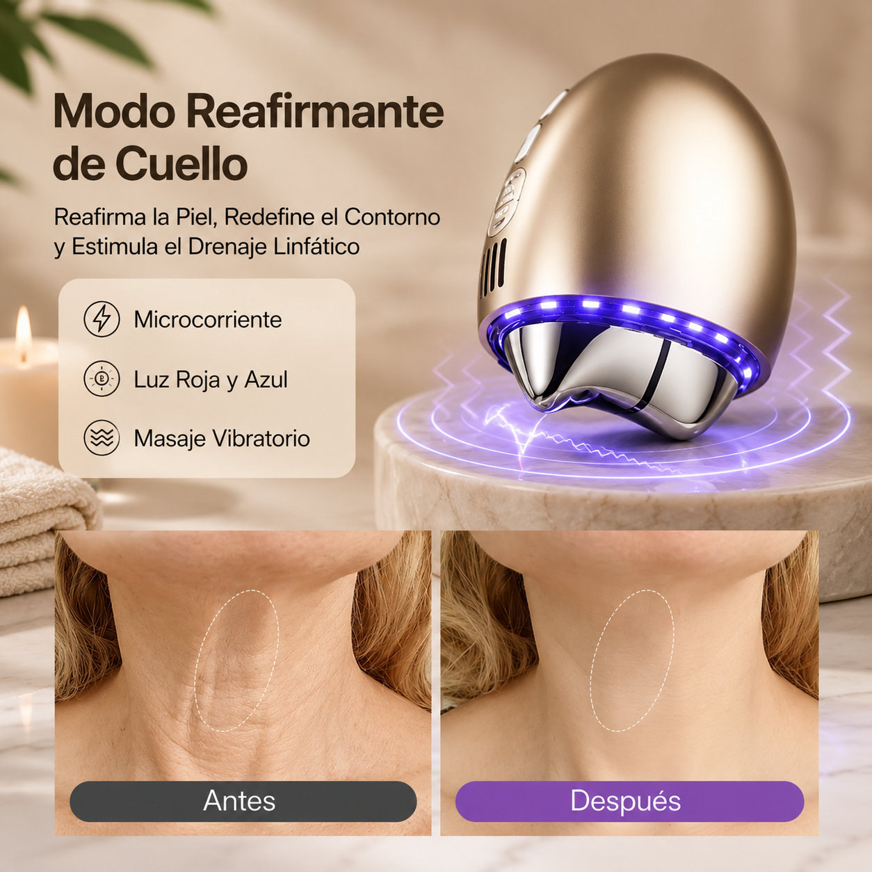 Lumi Gua Sha 7™ - Dispositivo Facial 7 en 1 · Microcorriente, LED y Crioterapia