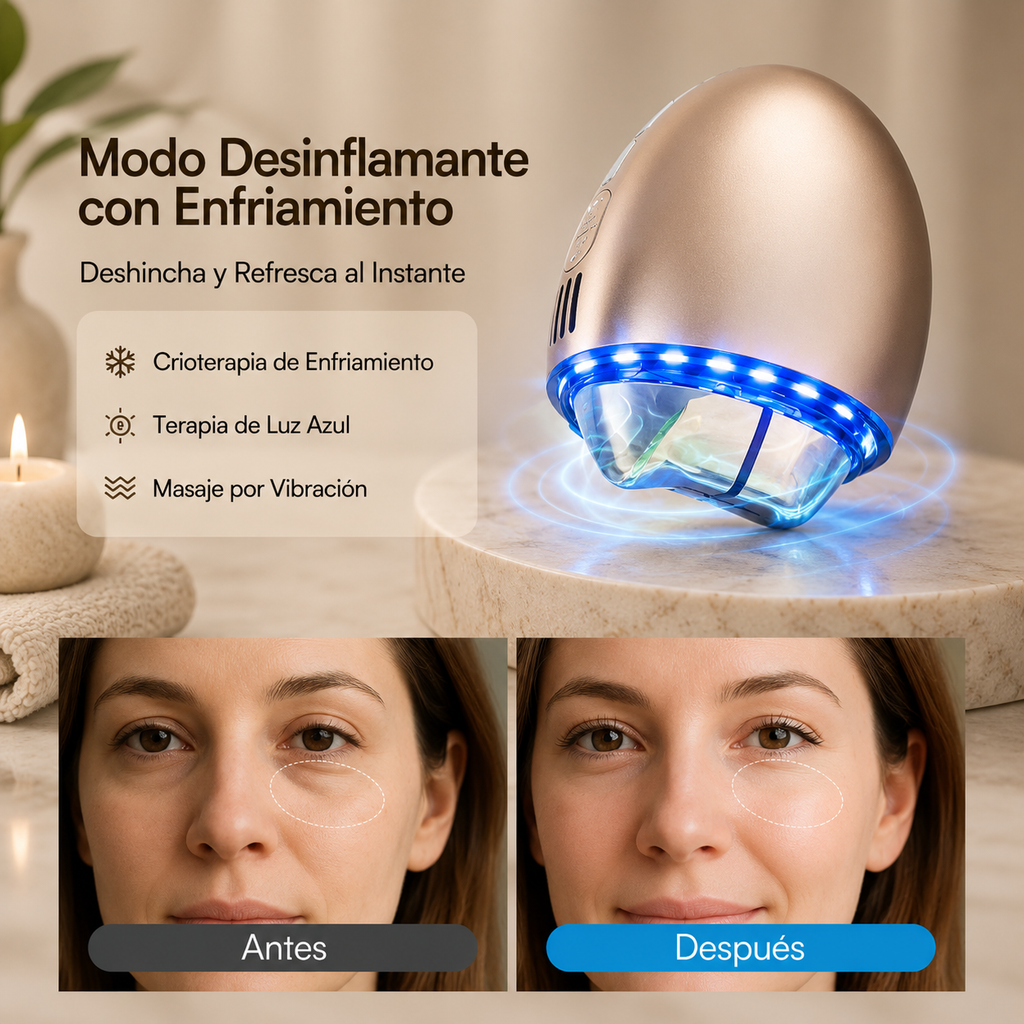 Lumi Gua Sha 7™ - Dispositivo Facial 7 en 1 · Microcorriente, LED y Crioterapia