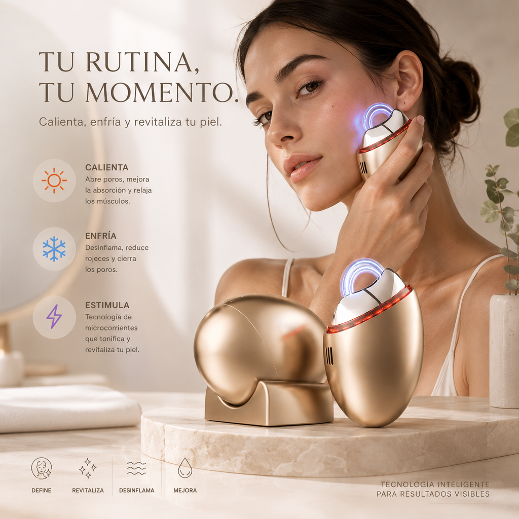 Lumi Gua Sha 7™ - Dispositivo Facial 7 en 1 · Microcorriente, LED y Crioterapia