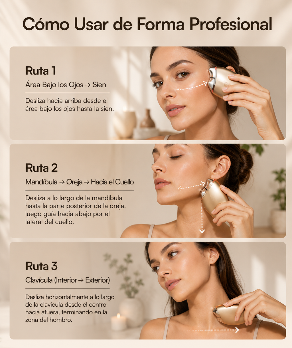 Lumi Gua Sha 7™ - Dispositivo Facial 7 en 1 · Microcorriente, LED y Crioterapia