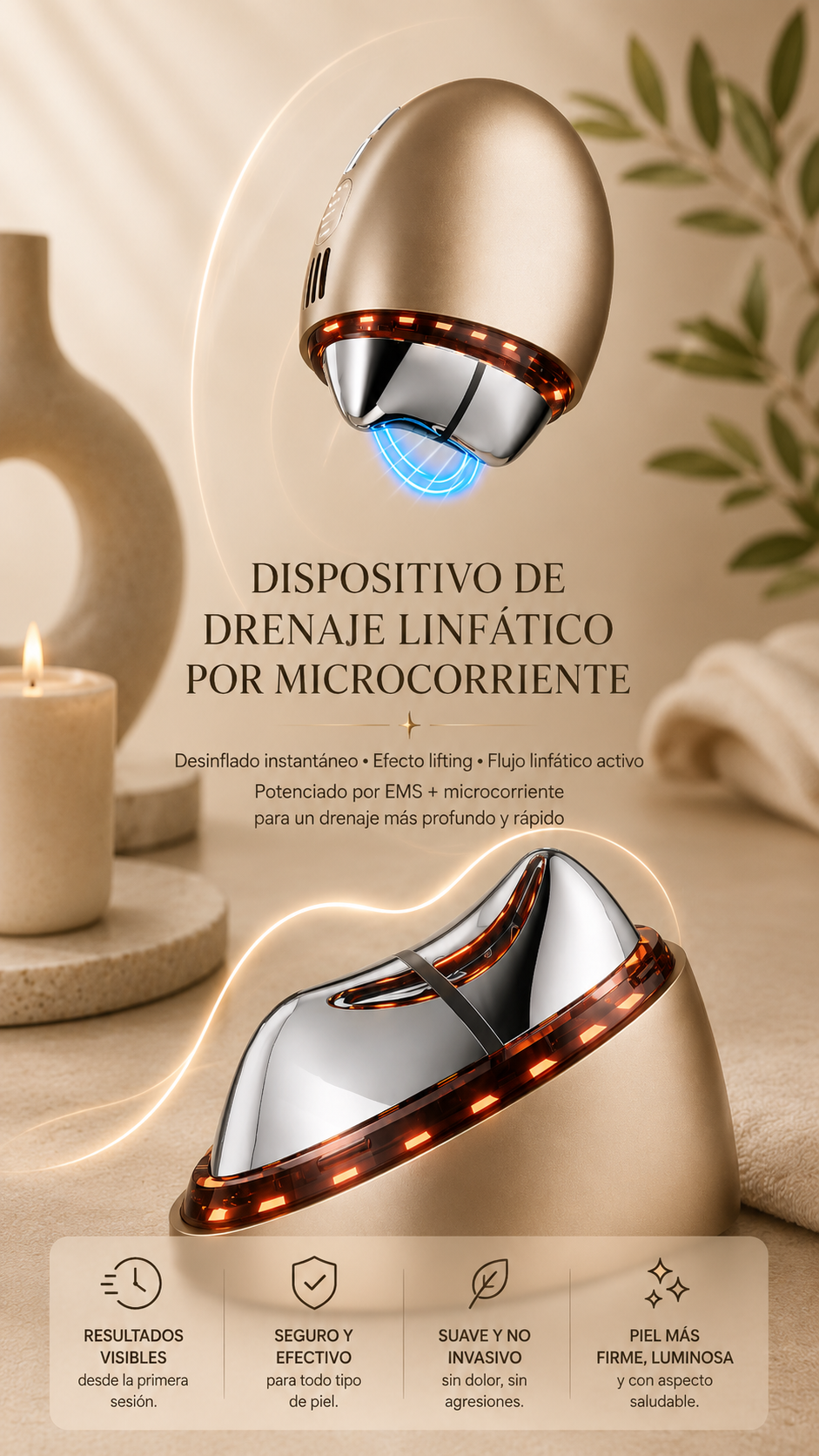 Lumi Gua Sha 7™ - Dispositivo Facial 7 en 1 · Microcorriente, LED y Crioterapia